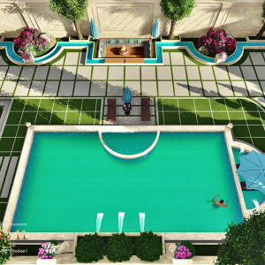 پروژه طراحی محوطه ویلای کلاسیک لواسان