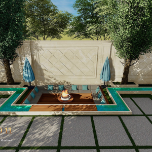 پروژه طراحی محوطه ویلای کلاسیک لواسان