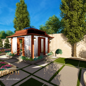 پروژه طراحی محوطه ویلای کلاسیک لواسان