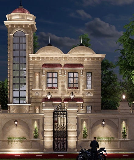 پروژه طراحی نمای کلاسیک اربیل عراق