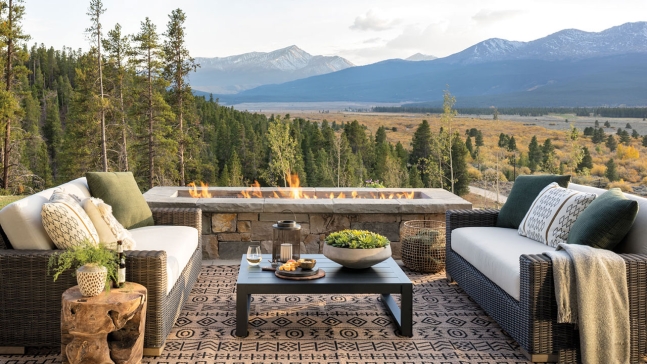 طراحی آتشکده در ویلا